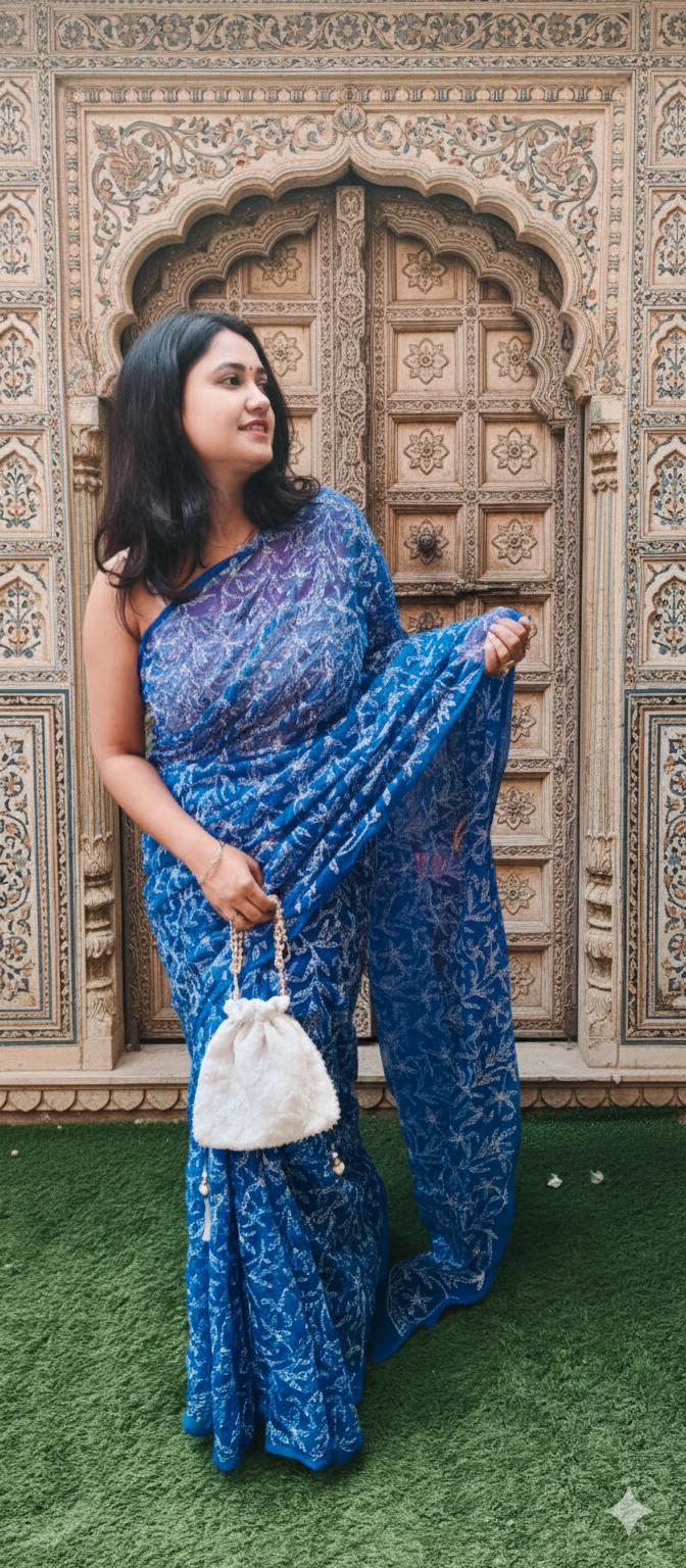 Handcrafted Chikankari Potli