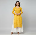 Souled Georgette Chikankari Kurta With Inner Slip