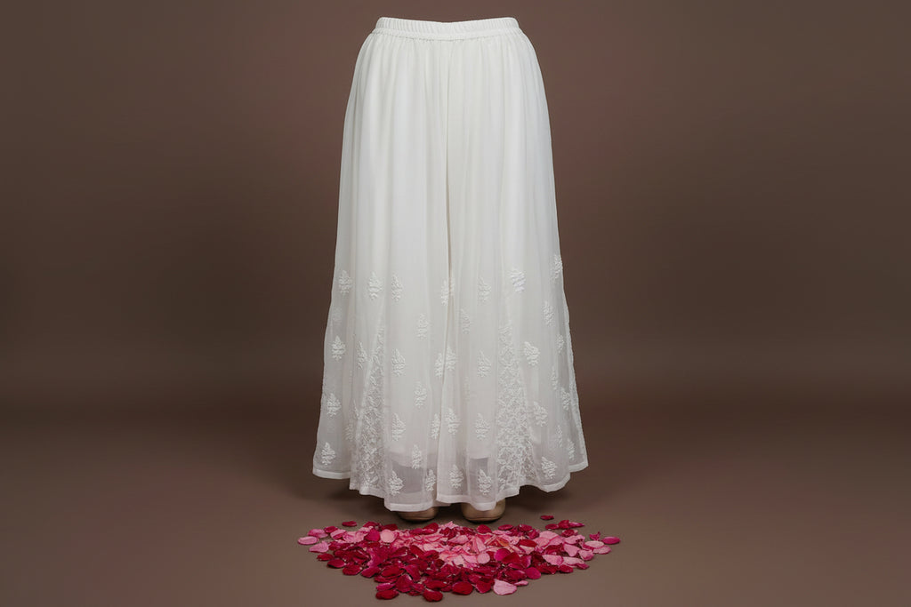Chikankari Georgette Sharara\Plazzo Pant