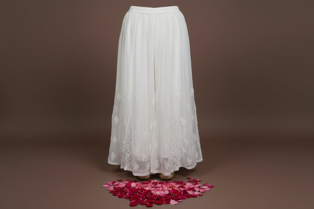Chikankari Georgette Sharara\Plazzo Pant