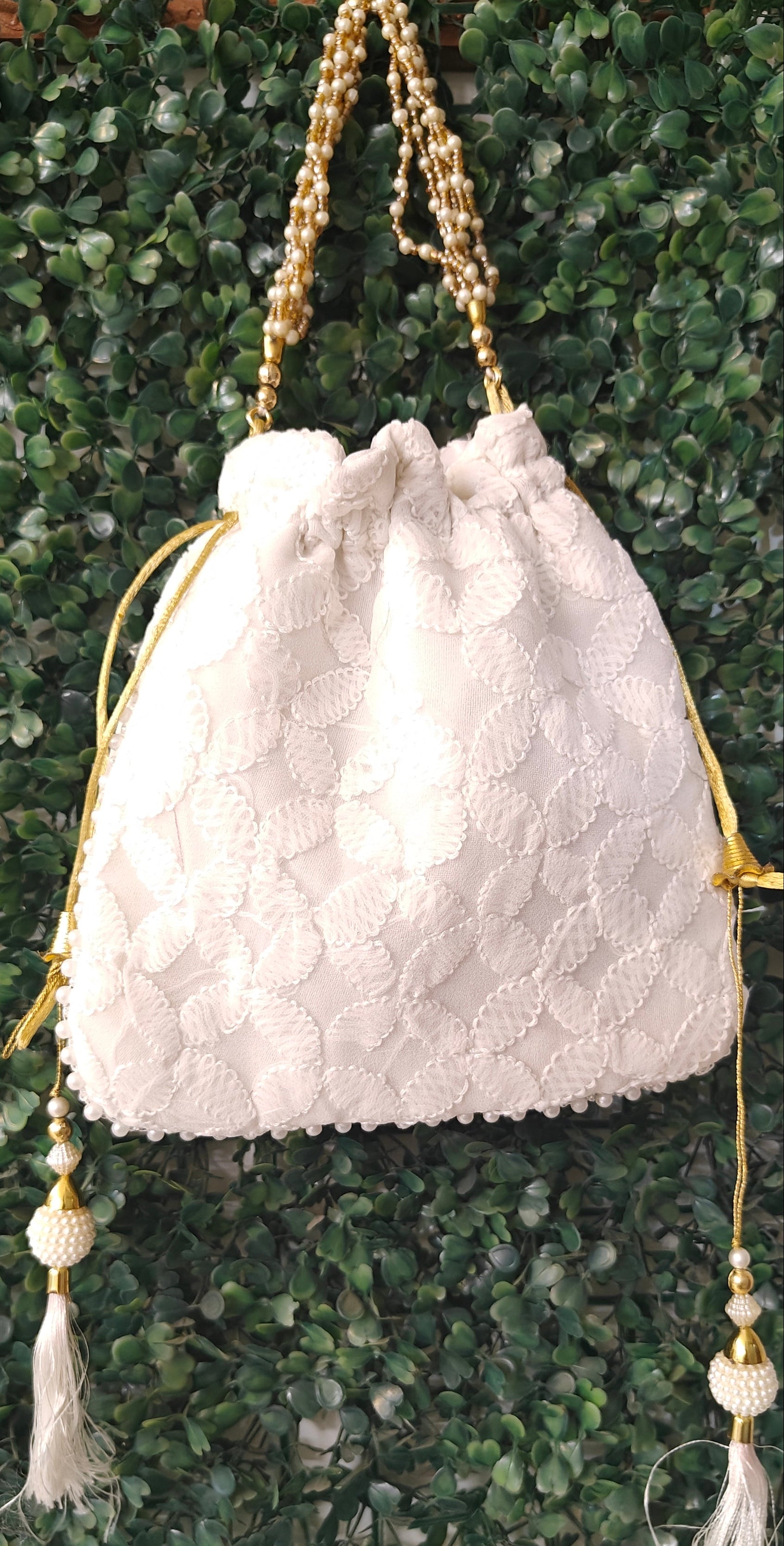 Handcrafted Chikankari Potli