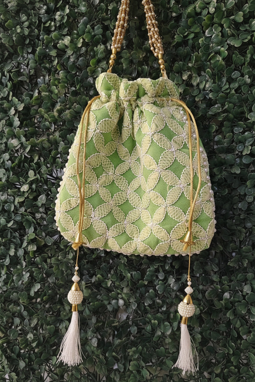 Handcrafted Chikankari Potli