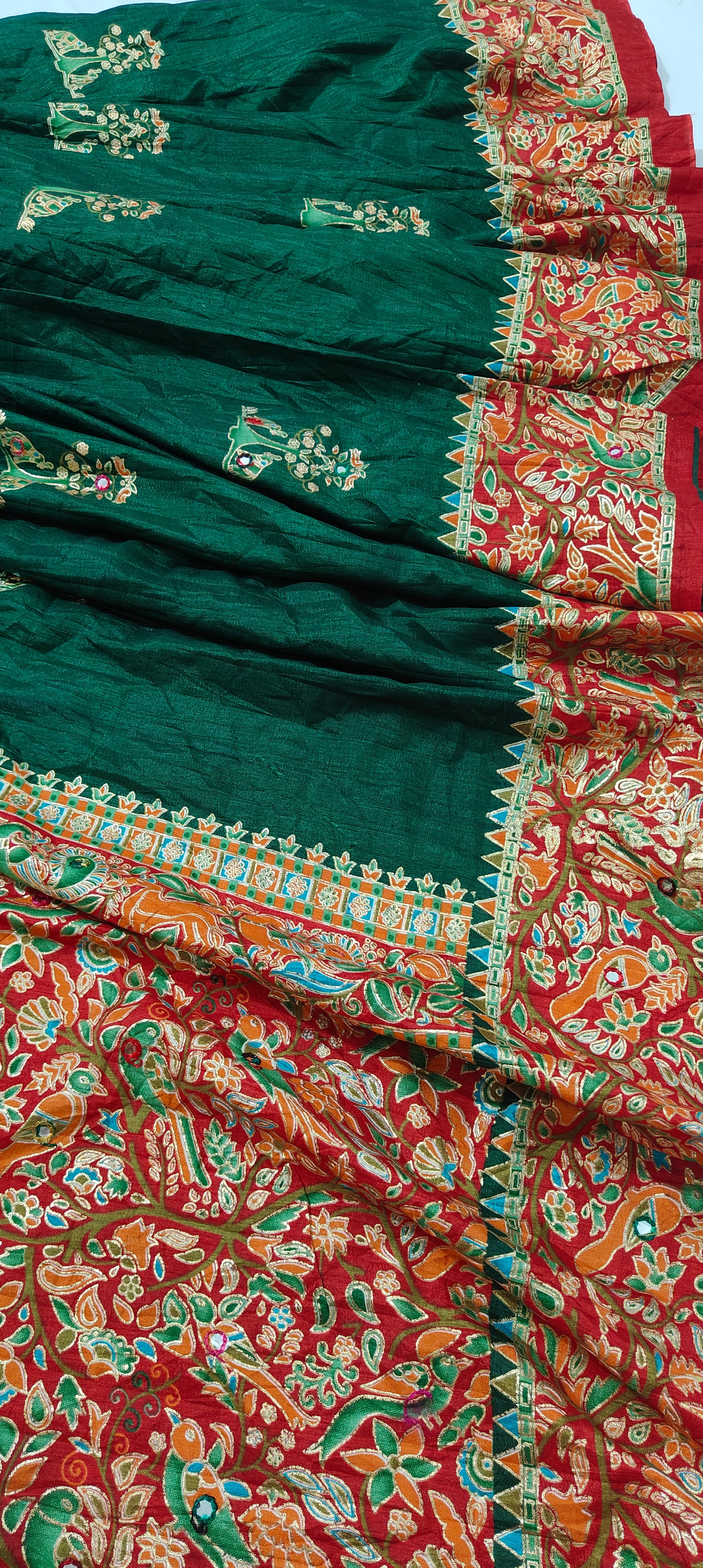 Souled Crushed Silk Saanjh Saree