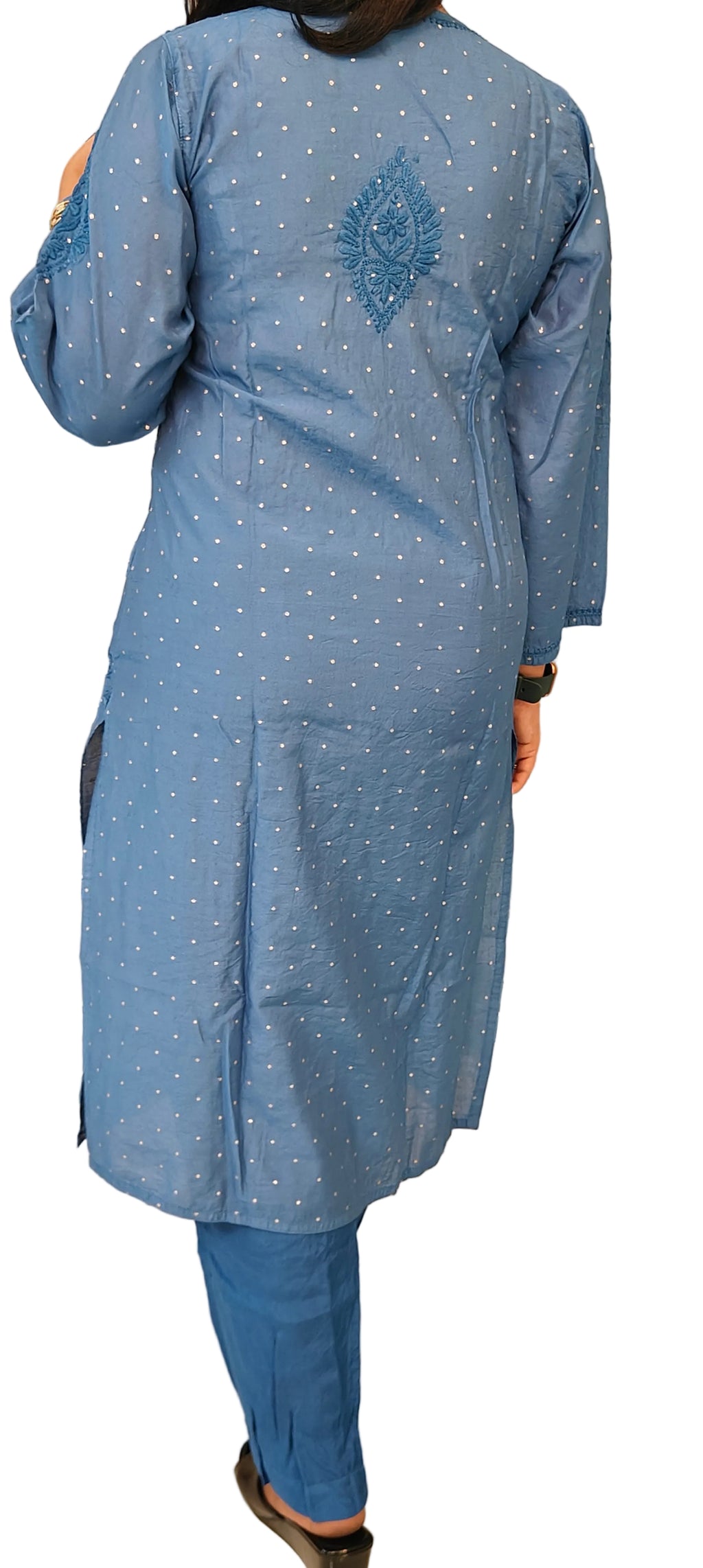 Souled Chikankari Banarasi Cotton Kurta Set with zari work