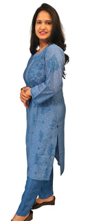 Souled Chikankari Banarasi Cotton Kurta Set with zari work
