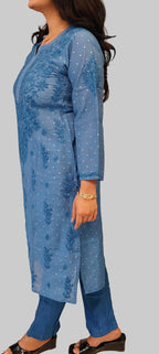 Souled Chikankari Banarasi Cotton Kurta Set with zari work