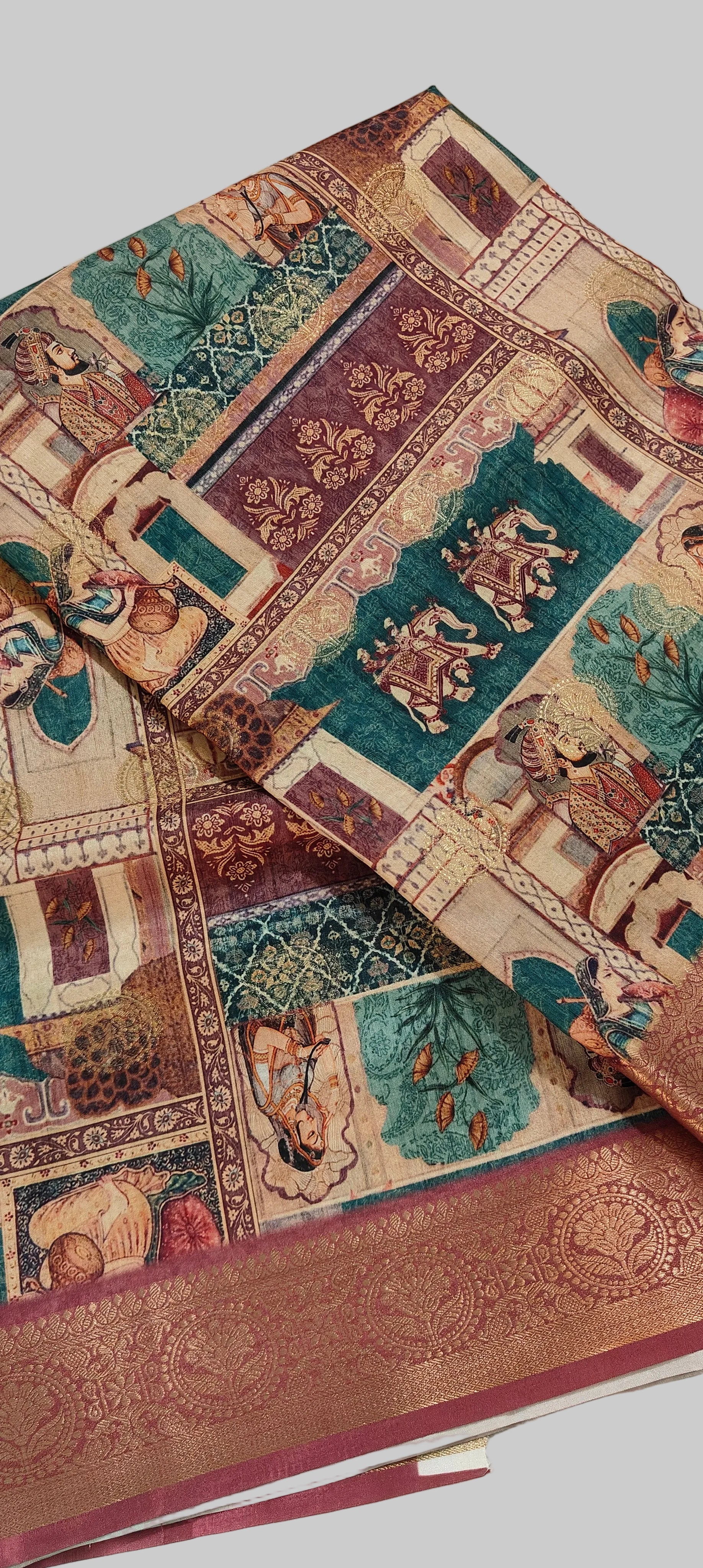 Souled Mughal Print Saanjh Saree