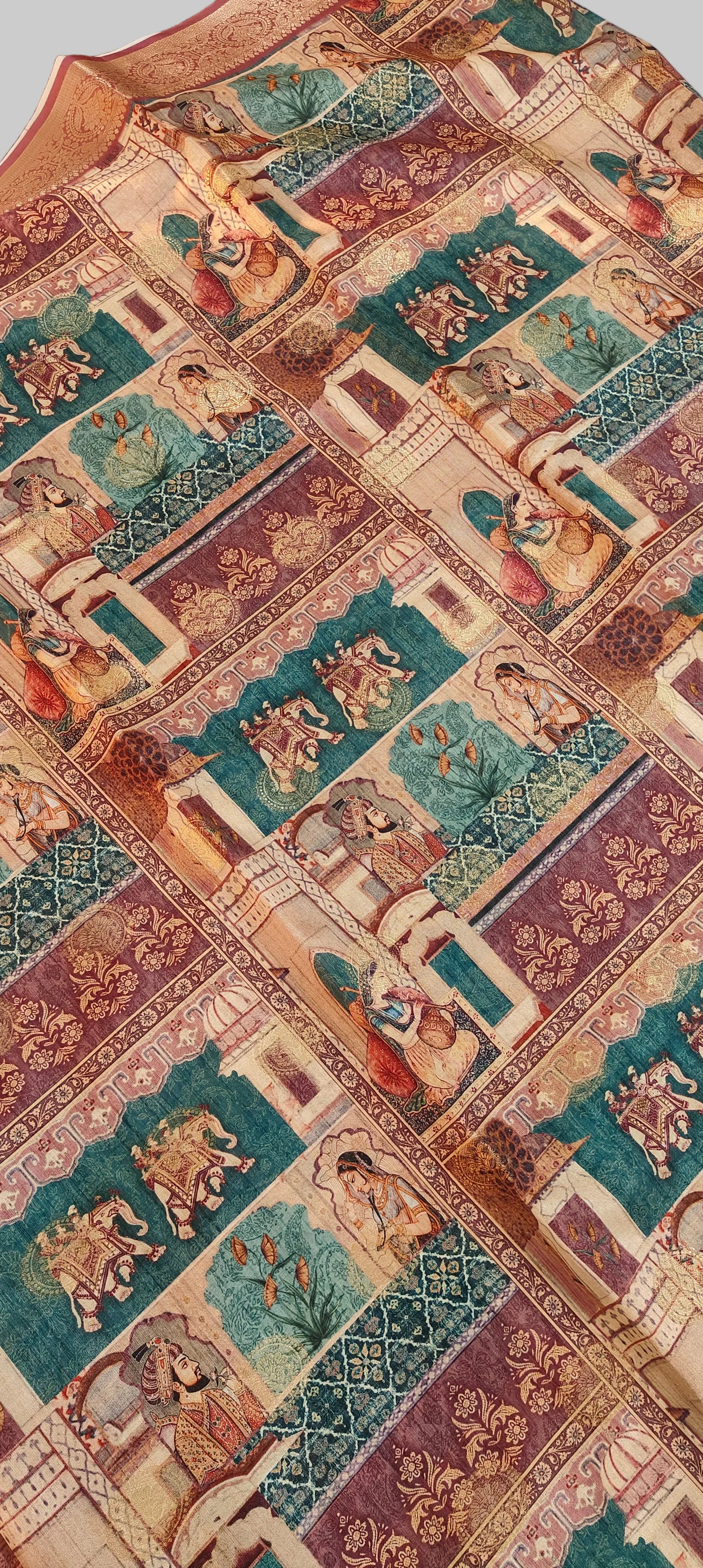 Souled Mughal Print Saanjh Saree