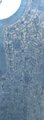 Souled Georgette Chikankari Straight Full Work Kurta with Inner Slip