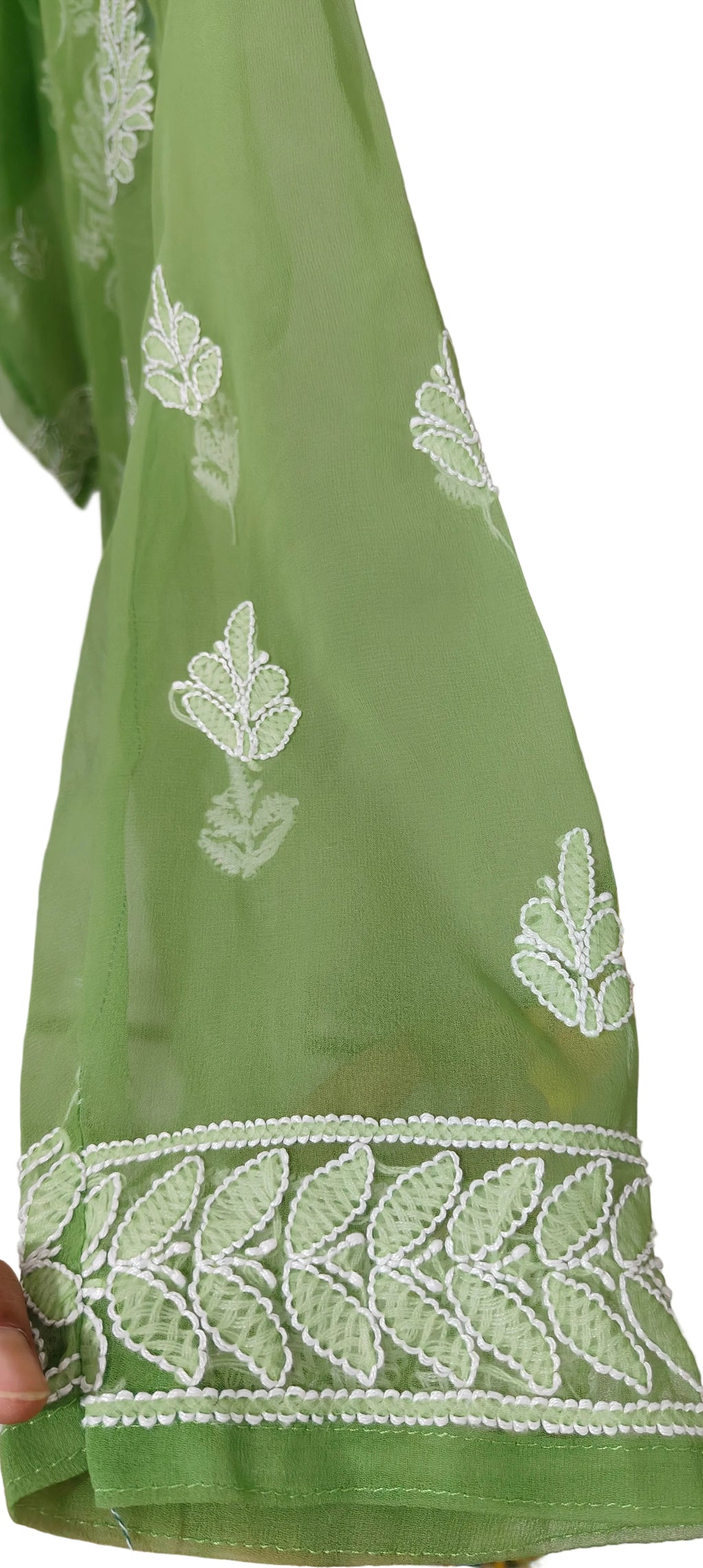 Souled Georgette Chikankari Kurta with Inner Slip