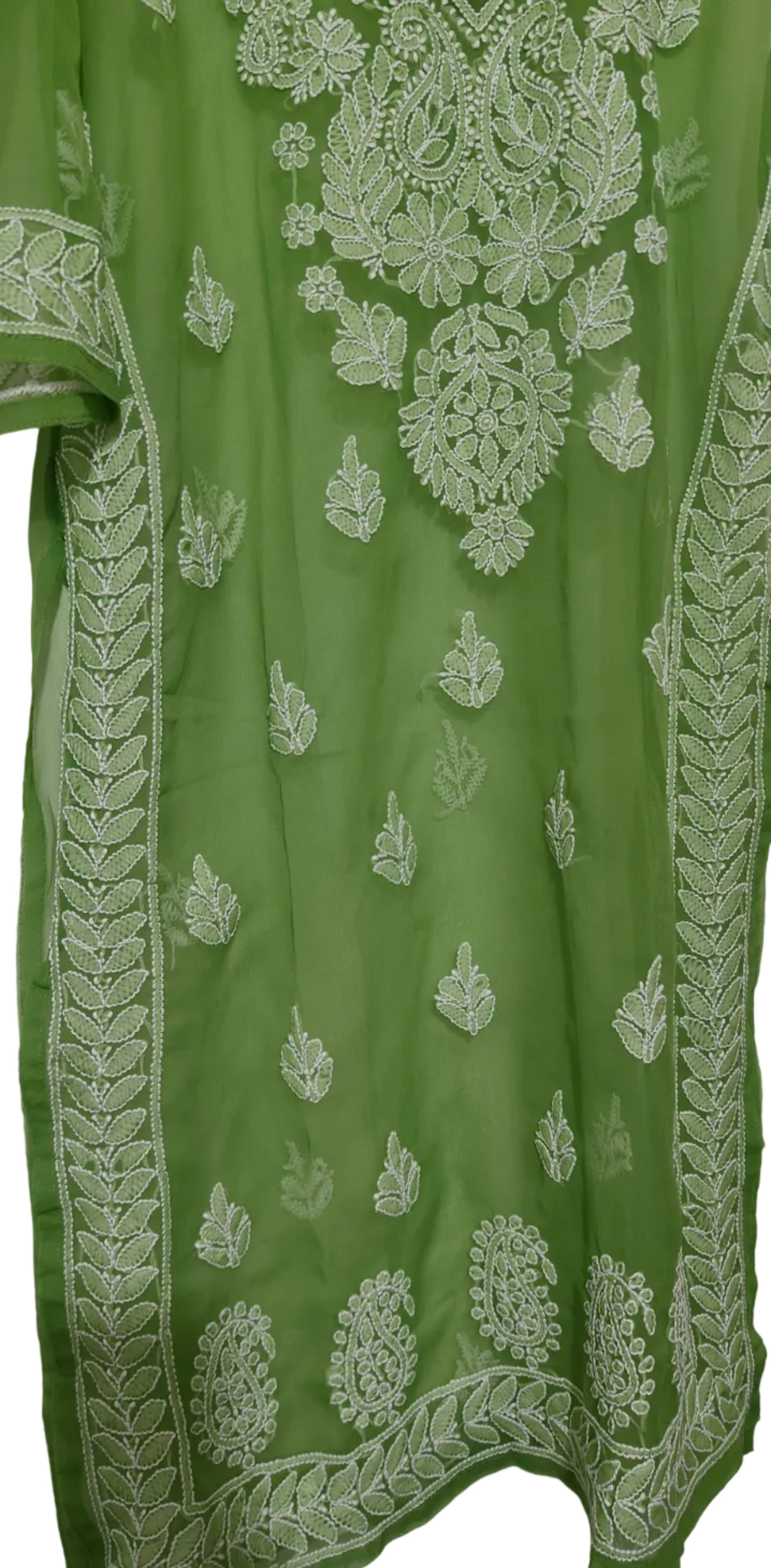 Souled Georgette Chikankari Kurta with Inner Slip