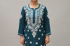 Souled Rayon Chikankari Women's Long Kurta