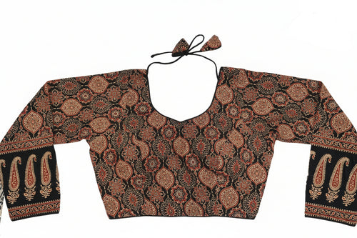 Classic Ajrakh Full-Sleeves Cotton Blouse