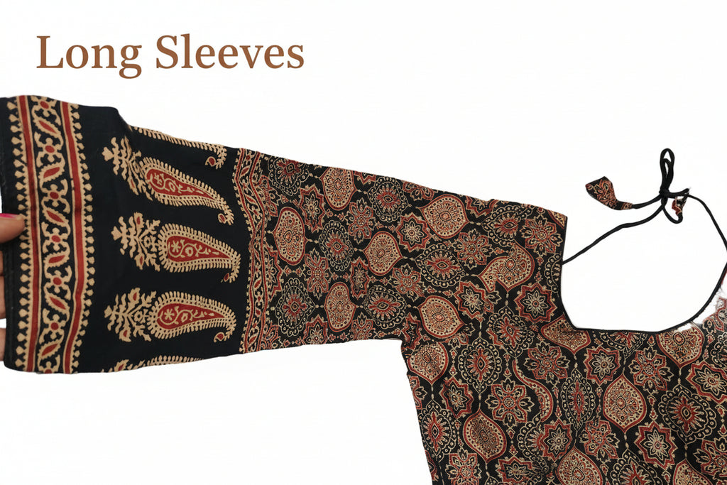 Classic Ajrakh Full-Sleeves Cotton Blouse