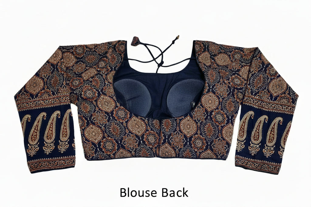 Classic Ajrakh Full-Sleeves Cotton Blouse