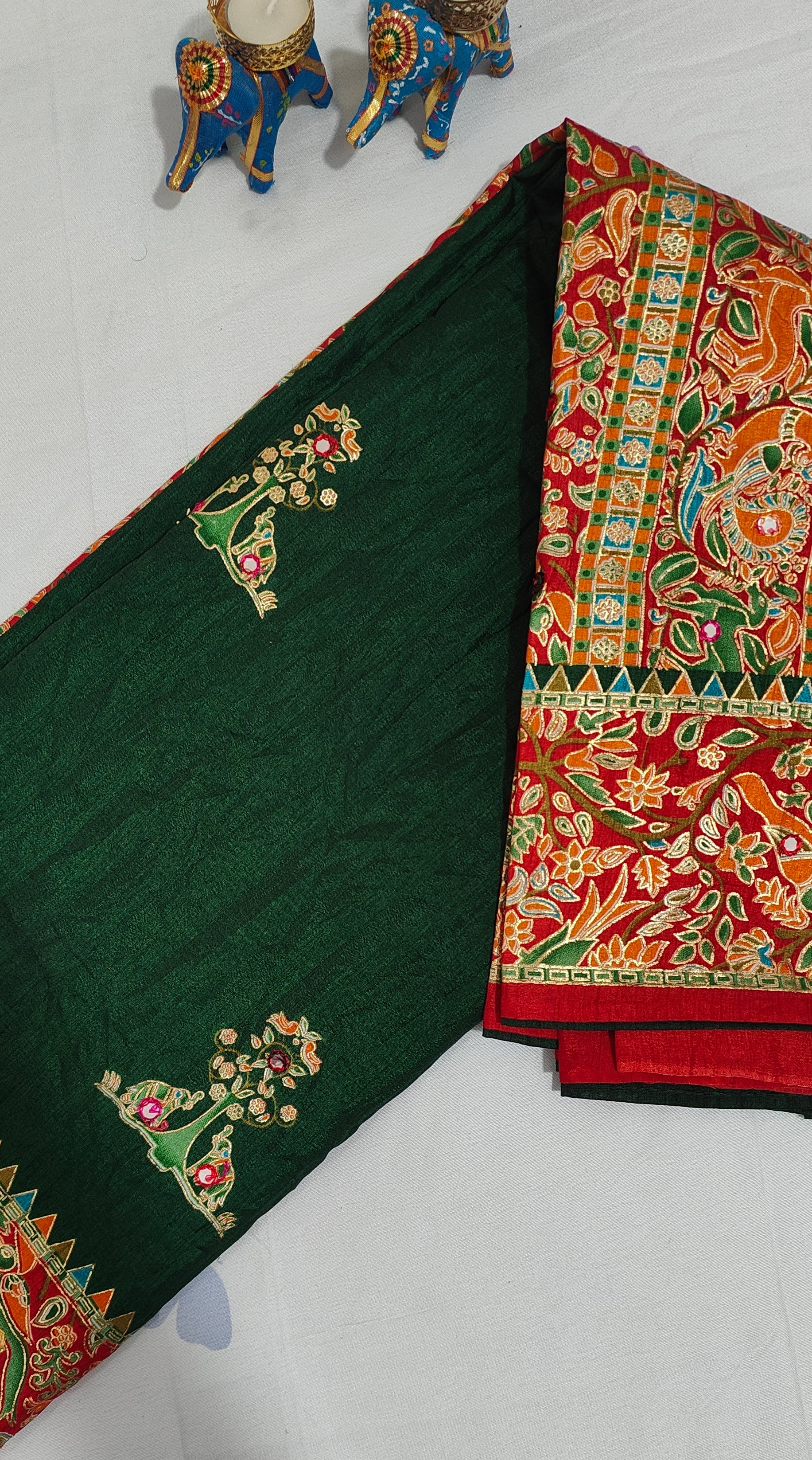 Souled Crushed Silk Saanjh Saree