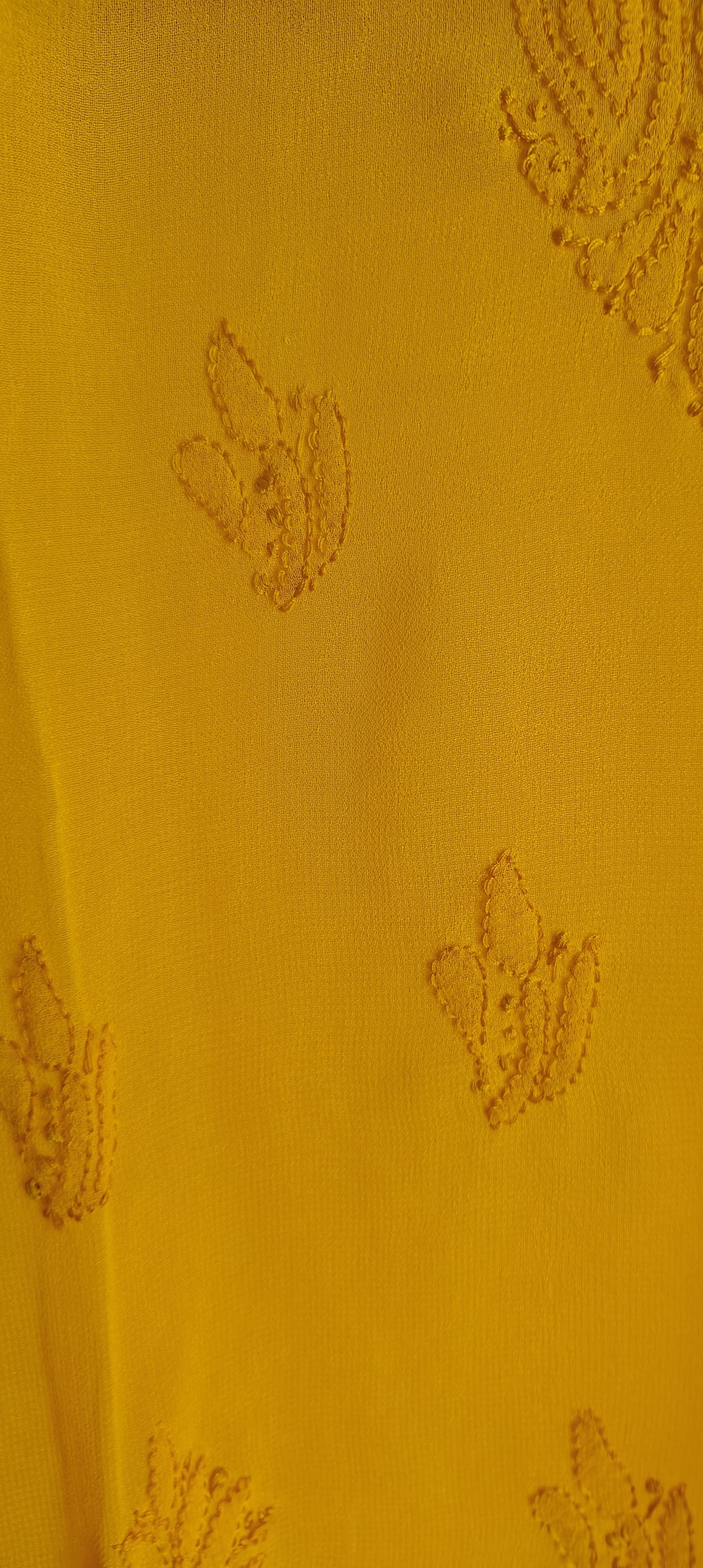 Souled Georgette Chikankari Kurta With Inner Slip
