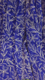 Classic Tepchi Work Chikankari Saree in Pure Georgette – Full Jaal Embroidery