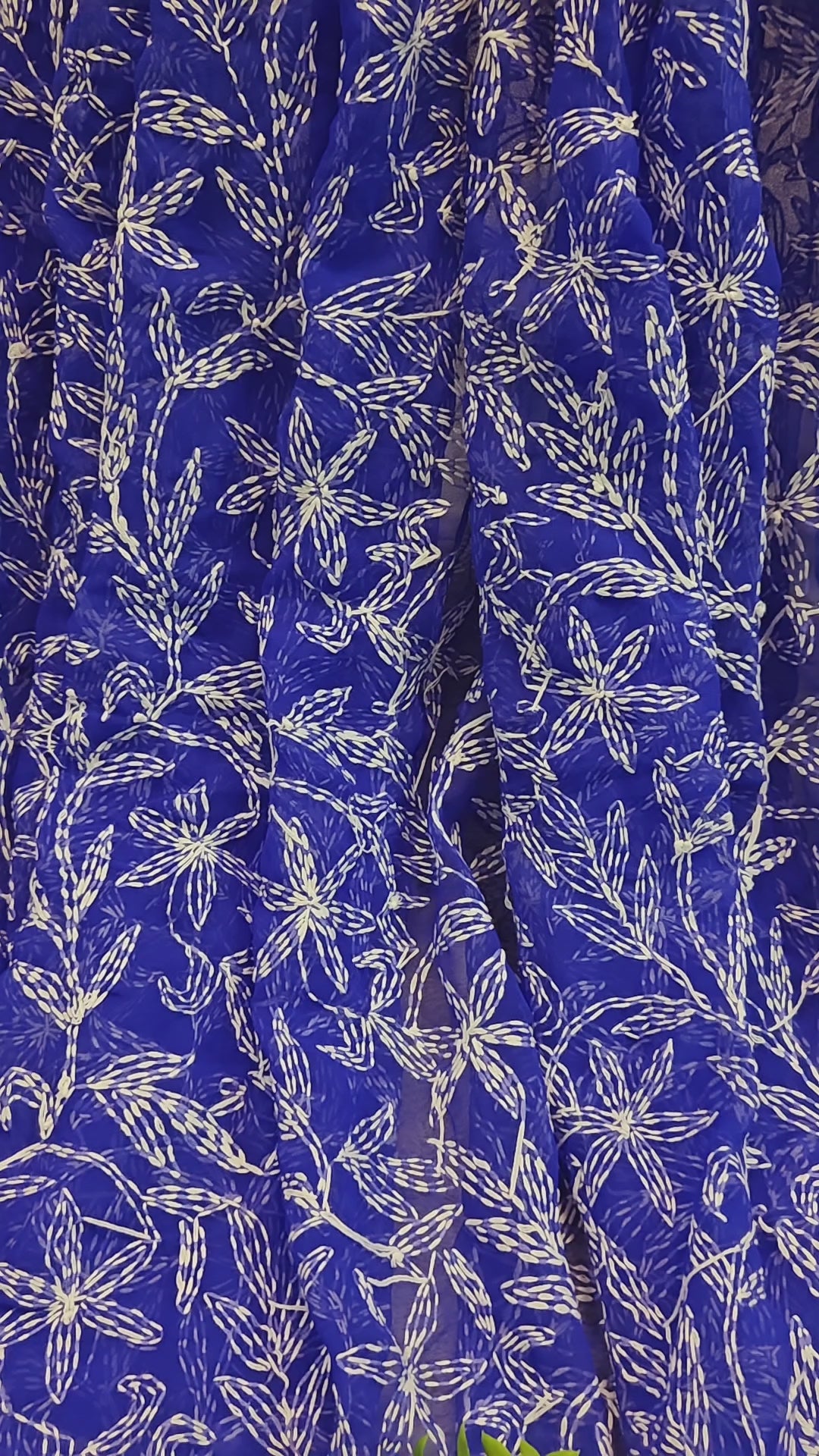 Classic Tepchi Work Chikankari Saree in Pure Georgette – Full Jaal Embroidery