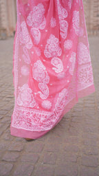 Georgette Chikankari Saree with Intricate Pallu Work